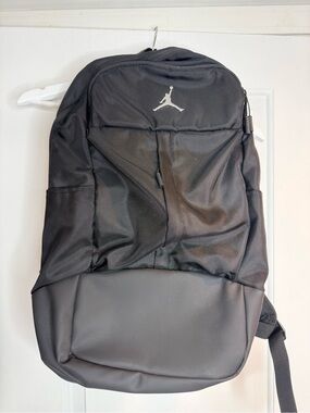 Jordan Black Backpack with Silver Jumpman Logo
